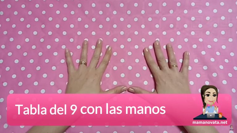 La tabla de multiplicar del 9 con los dedos de las manos