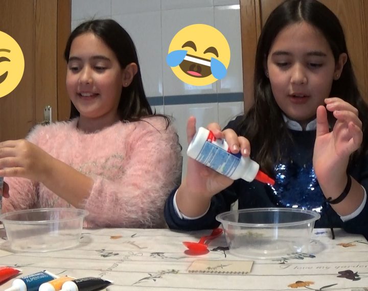 Haciendo slime por primera vez, receta sin bórax